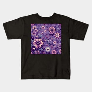 Purple Flowers Kids T-Shirt